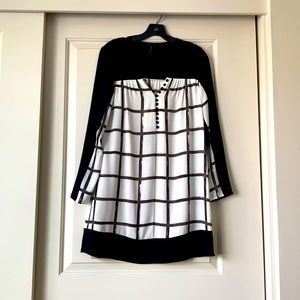 BCBG Maxazria Black and White Dress